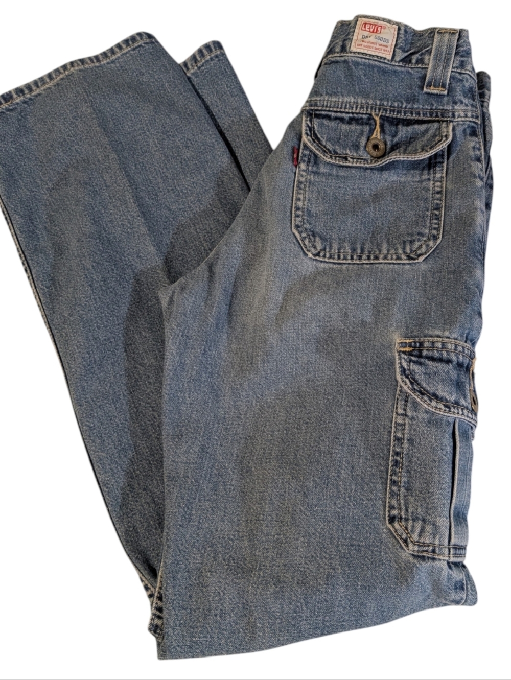 Vintage‎ 90s Levis Jeans Dry Goods 595 Baggy Straight junior size 1